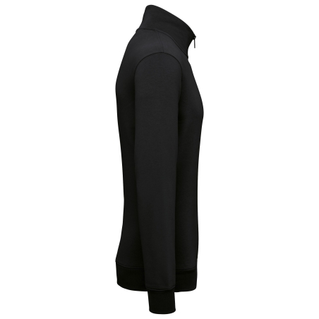 Sweat col zippé écoresponsable Homme Noir – Native Spirit – vue 3