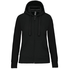 Sweat-shirt zippé capuche femme Noir – Kariban