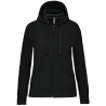 Sweat-shirt zippé capuche femme Noir – Kariban