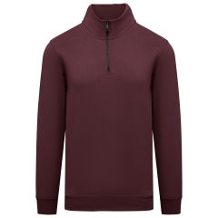 Sweat Quart-Zip Écoresponsable Bordeaux Native Spirit