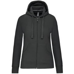 Sweat-shirt zippé capuche femme Gris Kariban 300 g/m²