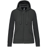 Sweat-shirt zippé capuche femme Gris Kariban 300 g/m²