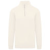 Sweat quart-zip écoresponsable col montant Blanc Ivoire Native Spirit