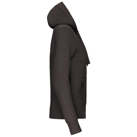 Sweat-shirt zippé capuche femme Gris Kariban 300 g/m² – vue 3