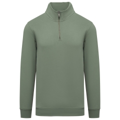 Sweat col montant zippé écoresponsable Vert Native Spirit