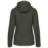 Sweat-shirt zippé capuche femme Vert Kaki Kariban – vue 2