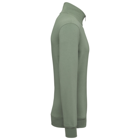 Sweat col montant zippé écoresponsable Vert Native Spirit – vue 3
