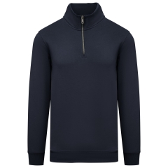 Sweat col zippé écoresponsable Marine – Native Spirit