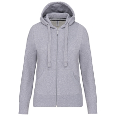 Sweat-shirt zippé capuche femme Gris Oxford Grey Kariban