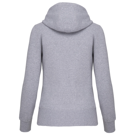 Sweat-shirt zippé capuche femme Gris Oxford Grey Kariban – vue 2