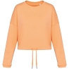 Sweat crop oversize col rond écoresponsable femme Orange – Native Spirit