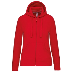 Sweat-shirt zippé capuche femme Rouge Kariban 300 g/m²