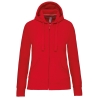 Sweat-shirt zippé capuche femme Rouge Kariban 300 g/m²