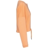 Sweat crop oversize col rond écoresponsable femme Orange – Native Spirit – vue 3