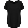 T-shirt col rond femme oversize Noir – Tombo