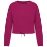 Sweat oversize crop écoresponsable bordeaux Native Spirit