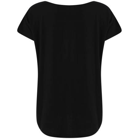 T-shirt col rond femme oversize Noir – Tombo – vue 2