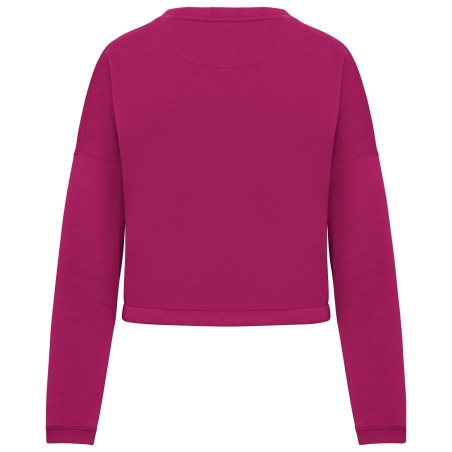 Sweat oversize crop écoresponsable bordeaux Native Spirit – vue 2