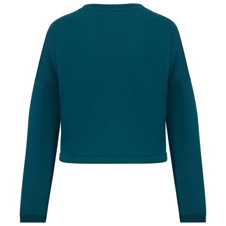 Sweat crop oversize col rond Vert Peacock Green Native Spirit – vue 2