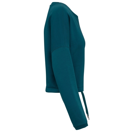 Sweat crop oversize col rond Vert Peacock Green Native Spirit – vue 3