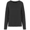 Sweat-shirt Femme Loose French Terry Noir – Kariban