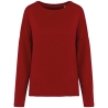 Sweat-shirt Femme Loose Rouge Hibiscus Kariban