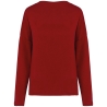 Sweat-shirt Femme Loose Rouge Hibiscus Kariban – vue 2