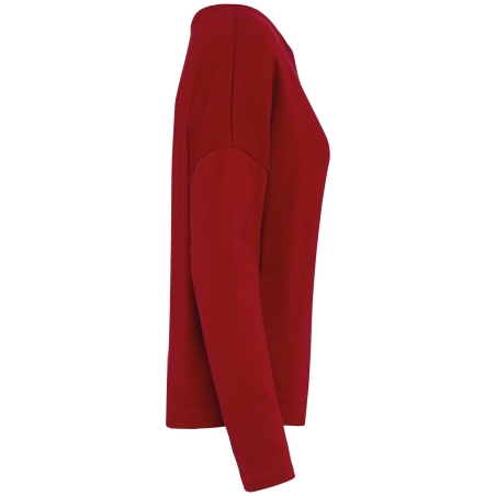 Sweat-shirt Femme Loose Rouge Hibiscus Kariban – vue 3