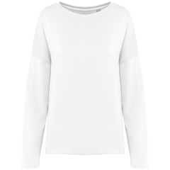 Sweat-shirt femme Loose Blanc Off White Kariban 270 g/m²