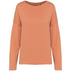 Sweat-shirt femme Loose French Terry Orange Kariban