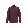 Sweat quart zip col polo écoresponsable bordeaux Native Spirit