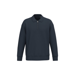 Sweat quart zip col polo écoresponsable Marine – Native Spirit
