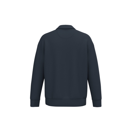 Sweat quart zip col polo écoresponsable Marine – Native Spirit – vue 2