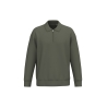 Sweat quart zip col polo écoresponsable Native Spirit Vert Khaki