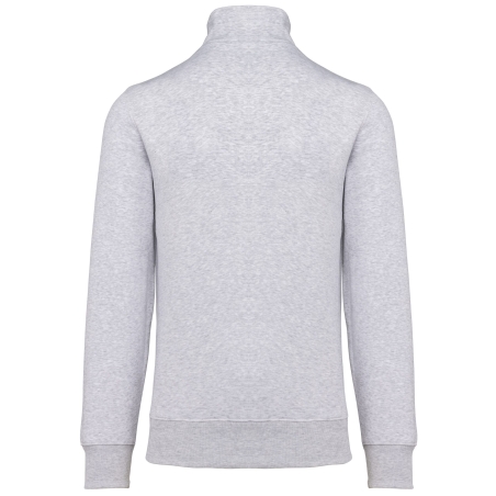Sweat col zippé 1/4 zip Gris (Ash Heather) Kariban 300 g/m² – vue 2