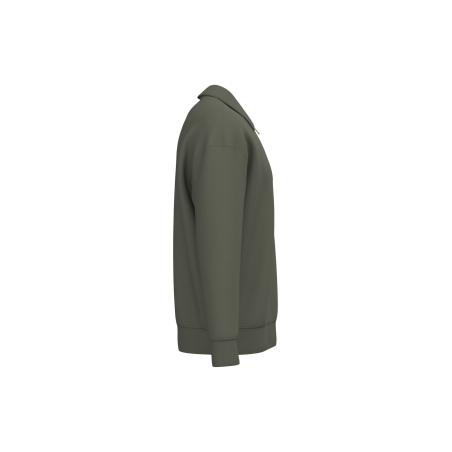 Sweat quart zip col polo écoresponsable Native Spirit Vert Khaki – vue 3