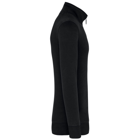 Sweat col 1/4 zip homme Kariban 300 g/m² – Noir – vue 3
