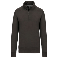 Sweat col zippé 1/4 zip Gris 300 g/m² Kariban – Workwear