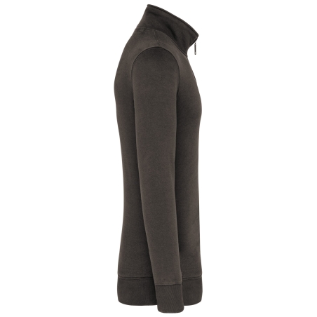 Sweat col zippé 1/4 zip Gris 300 g/m² Kariban – Workwear – vue 3