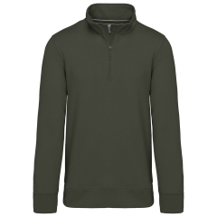 Sweat col 1/4 zip Kariban 300 g/m² – Vert Dark Khaki