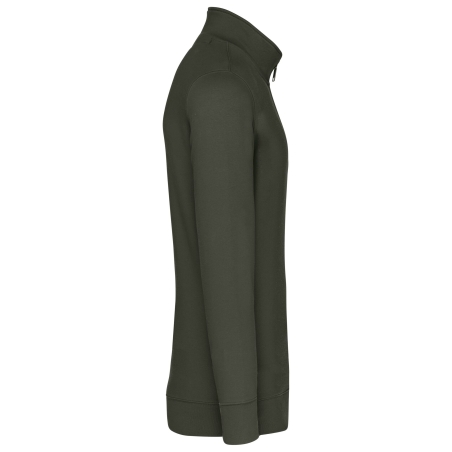 Sweat col 1/4 zip Kariban 300 g/m² – Vert Dark Khaki – vue 3