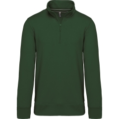 Sweat col quart zip Kariban Forest Green 300 g/m²
