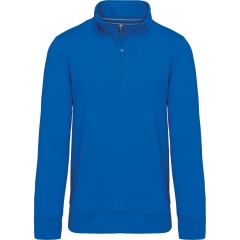 Sweat col 1/4 zip Bleu Royal Kariban – 300 g/m²