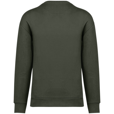 Sweat-shirt écoresponsable col rond épaules tombantes Vert Khaki Native Spirit – vue 2