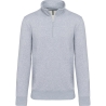Sweat col 1/4 zip gris Oxford Grey Kariban 300 g/m²