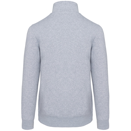Sweat col 1/4 zip gris Oxford Grey Kariban 300 g/m² – vue 2