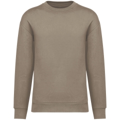 Sweat-shirt écoresponsable col rond épaules tombantes Beige Native Spirit