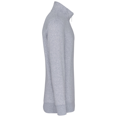 Sweat col 1/4 zip gris Oxford Grey Kariban 300 g/m² – vue 3
