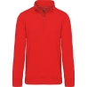 Sweat col 1/4 zip Rouge 300 g/m² Kariban – Workwear
