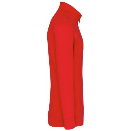 Sweat col 1/4 zip Rouge 300 g/m² Kariban – Workwear – vue 3
